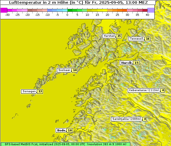 Temperatur, 5. 9. 2025