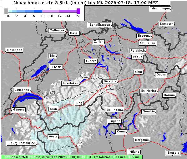 Neuschnee, 18. 3. 2026