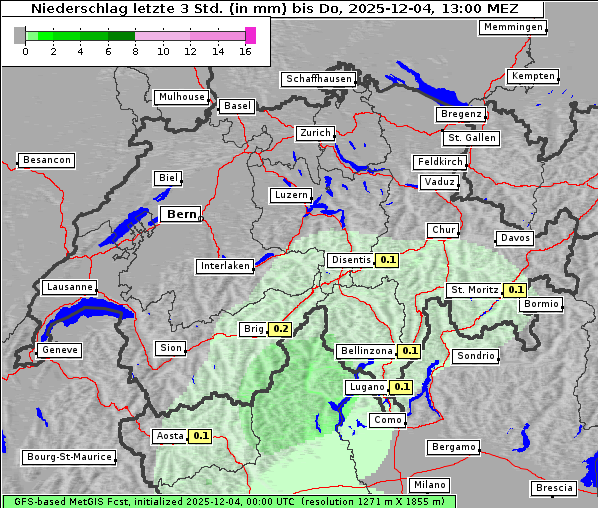 Niederschlag, 4. 12. 2025