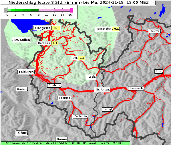 Niederschlag, 18. 11. 2024