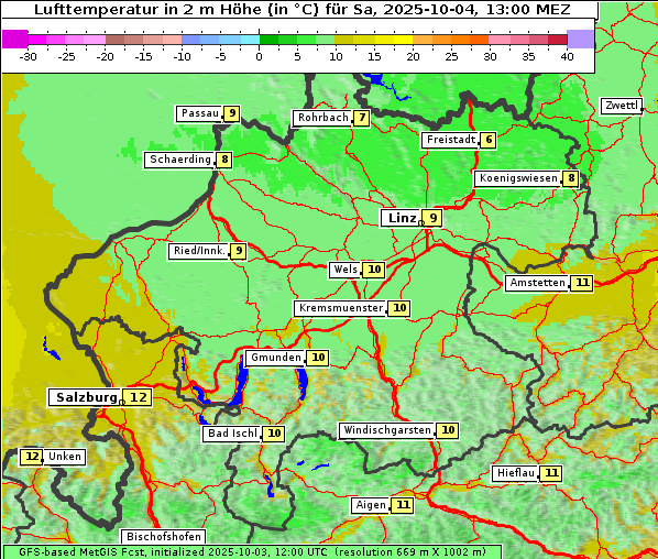 Temperatur, 4. 10. 2025