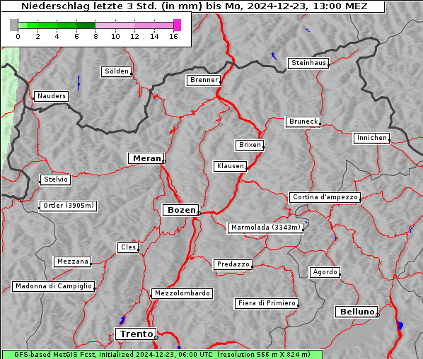 Niederschlag, 23. 12. 2024