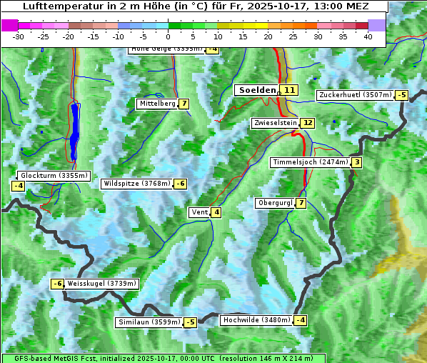 Temperatur, 17. 10. 2025