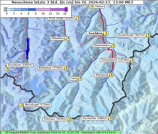Neuschnee, 17. 2. 2026