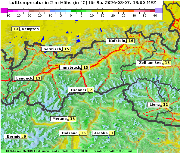 Temperatur, 7. 3. 2026