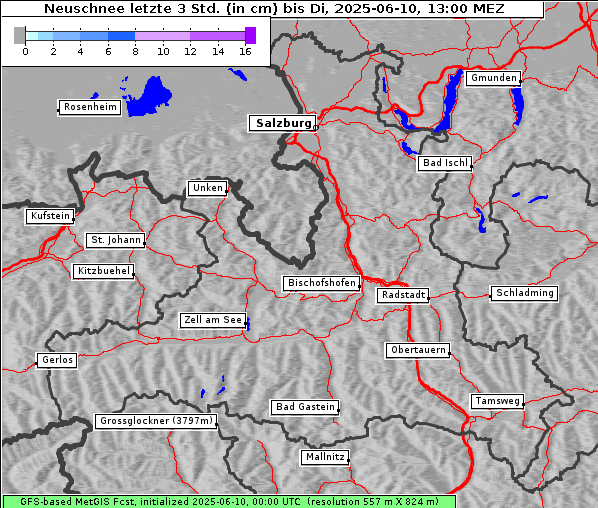 Neuschnee, 10. 6. 2025