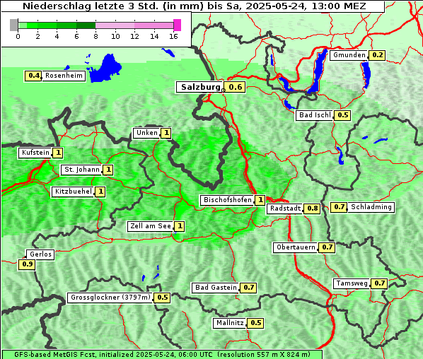 Niederschlag, 24. 5. 2025