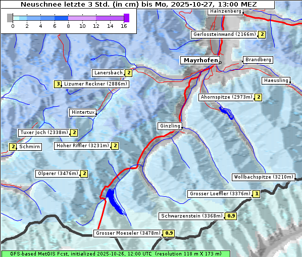 Neuschnee, 27. 10. 2025