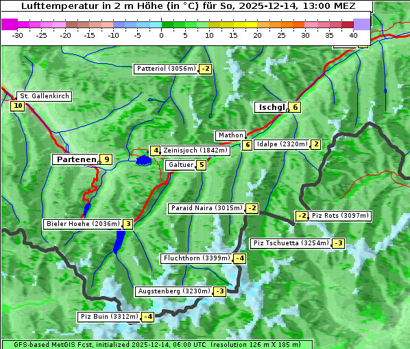 Temperatur, 14. 12. 2025