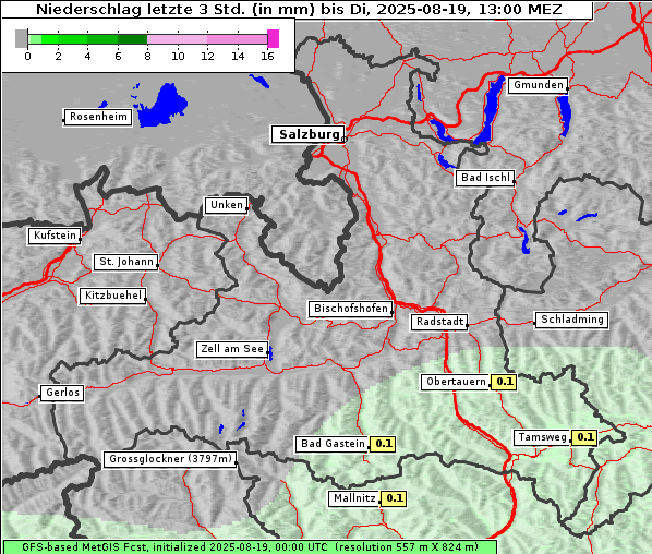 Niederschlag, 19. 8. 2025