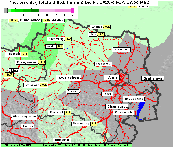 Niederschlag, 17. 4. 2026