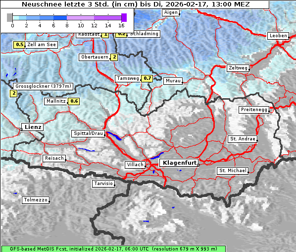 Neuschnee, 17. 2. 2026