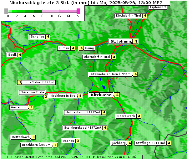 Niederschlag, 26. 5. 2025