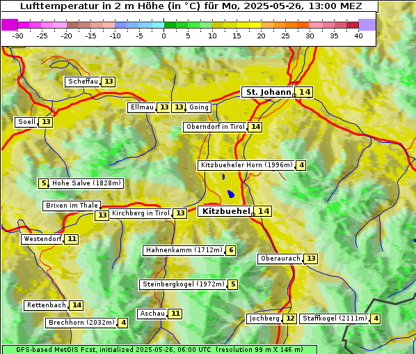 Temperatur, 26. 5. 2025