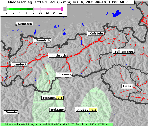 Niederschlag, 10. 6. 2025