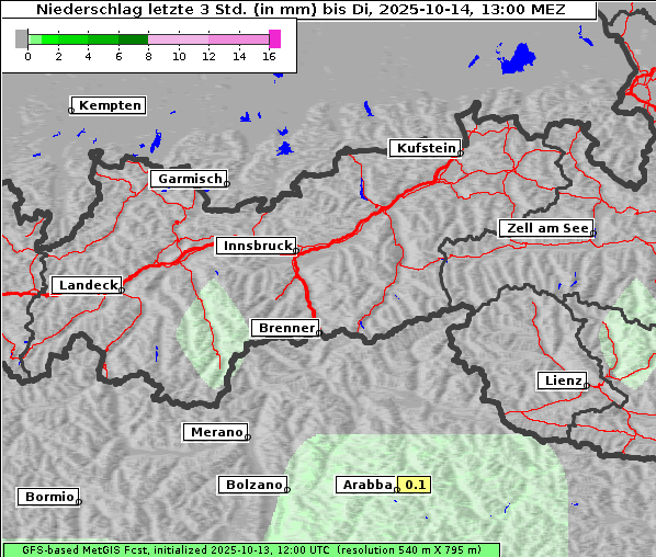 Niederschlag, 14. 10. 2025