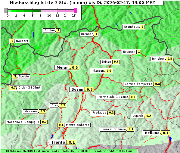 Niederschlag, 17. 2. 2026