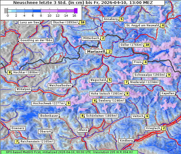 Neuschnee, 10. 4. 2026