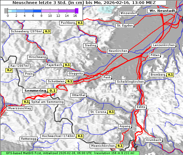 Neuschnee, 16. 2. 2026
