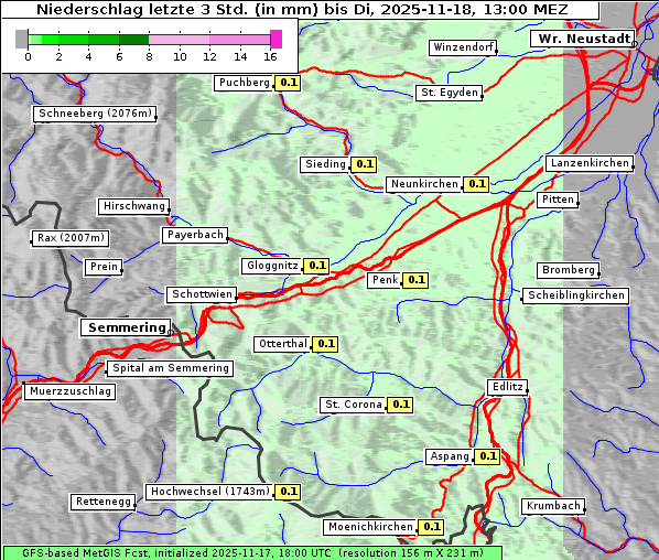 Niederschlag, 18. 11. 2025