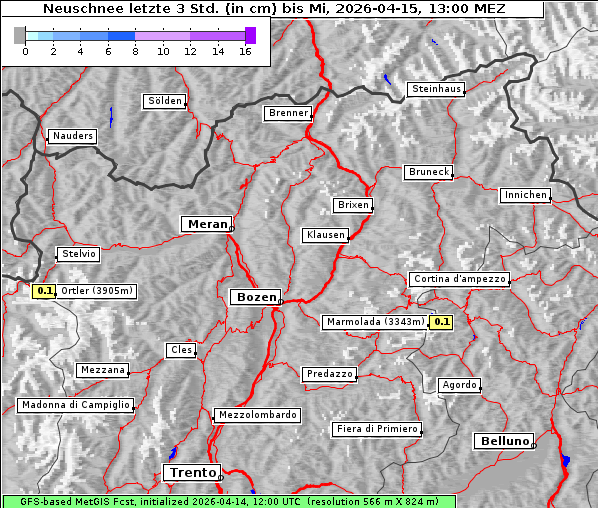Neuschnee, 15. 4. 2026