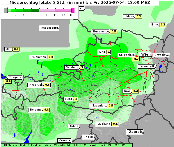 Niederschlag, 4. 7. 2025