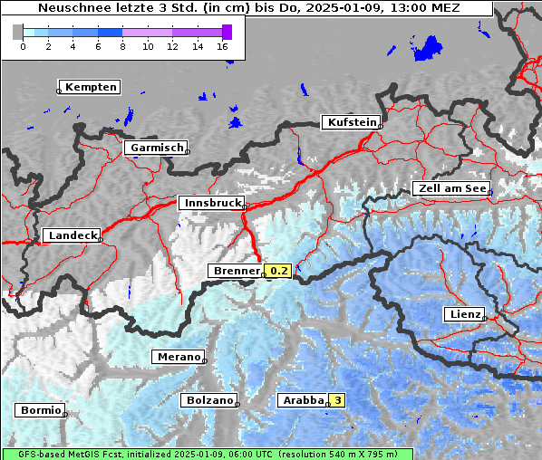 Neuschnee, 9. 1. 2025