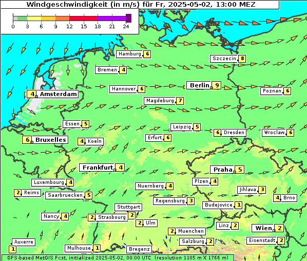 Wind, 2. 5. 2025