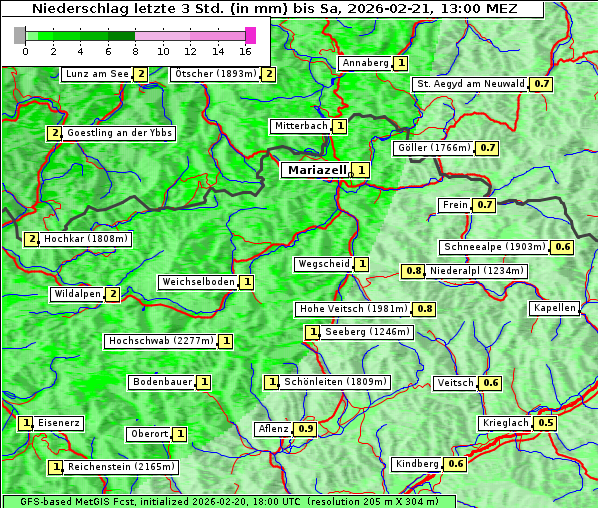 Niederschlag, 21. 2. 2026