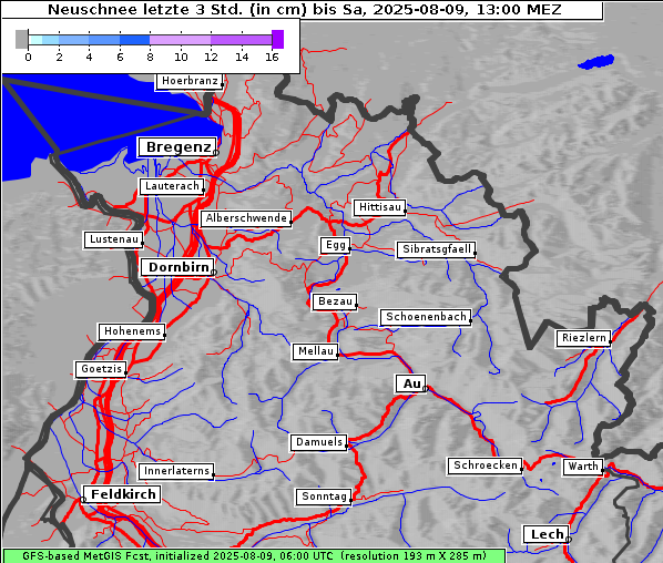 Neuschnee, 9. 8. 2025