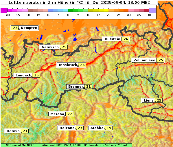 Temperatur, 4. 9. 2025
