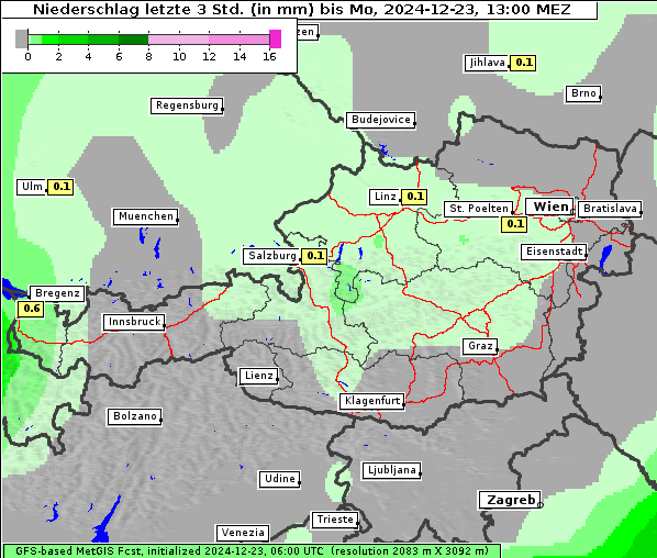 Niederschlag, 23. 12. 2024