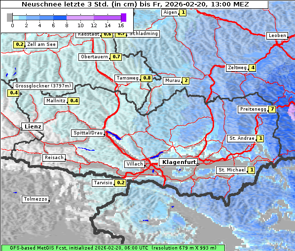 Neuschnee, 20. 2. 2026