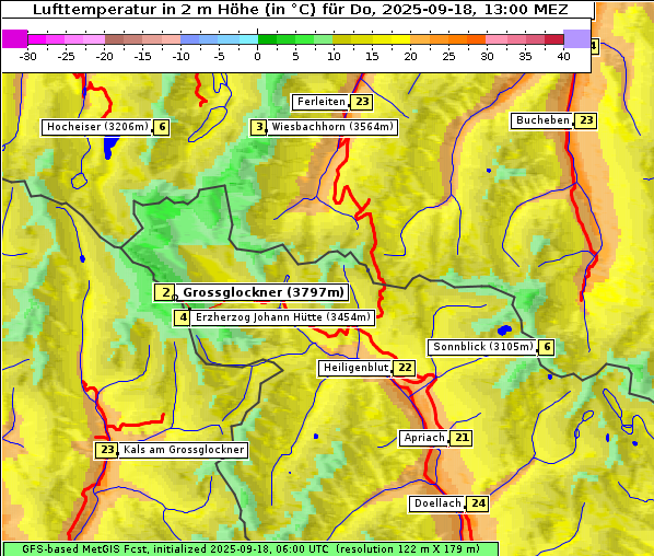 Temperatur, 18. 9. 2025