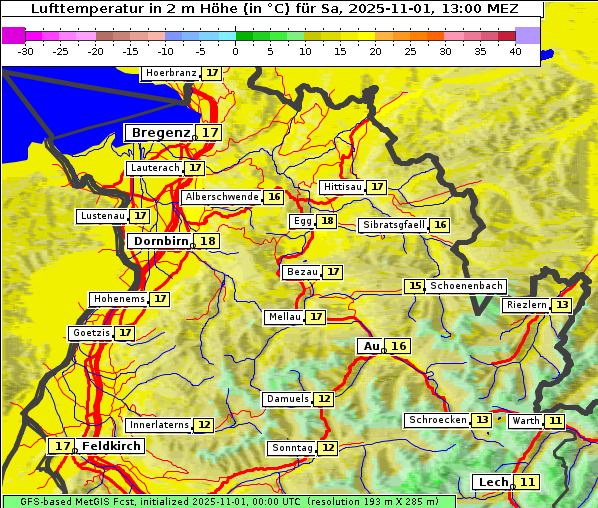 Temperatur, 1. 11. 2025