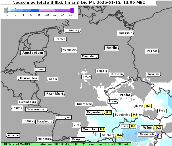 Neuschnee, 15. 1. 2025