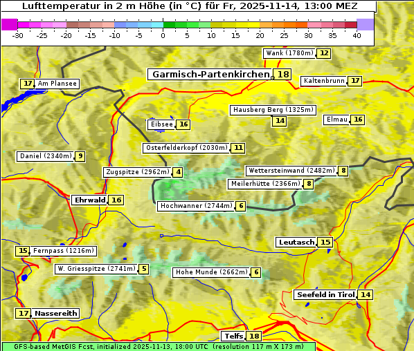 Temperatur, 14. 11. 2025