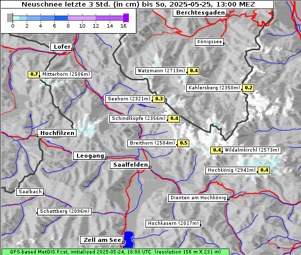 Neuschnee, 25. 5. 2025