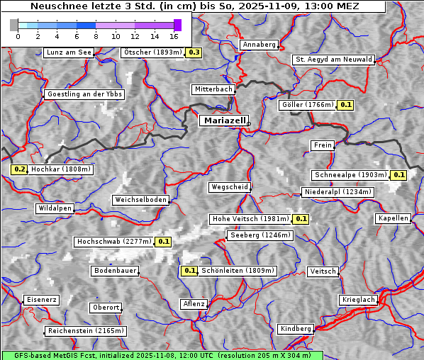 Neuschnee, 9. 11. 2025