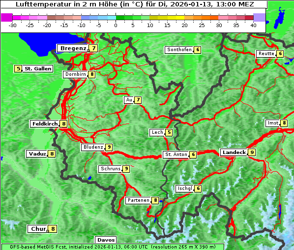 Temperatur, 13. 1. 2026