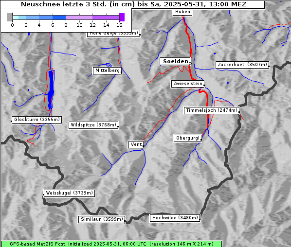 Neuschnee, 31. 5. 2025