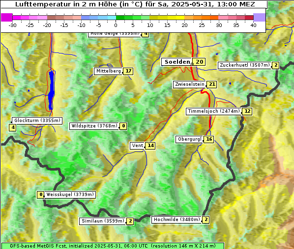 Temperatur, 31. 5. 2025