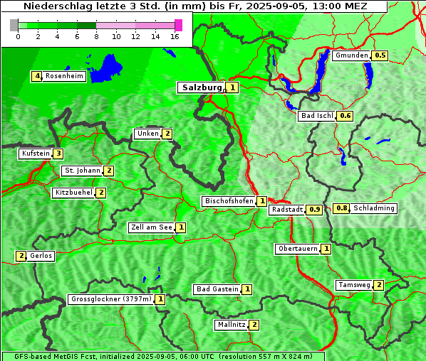 Niederschlag, 5. 9. 2025