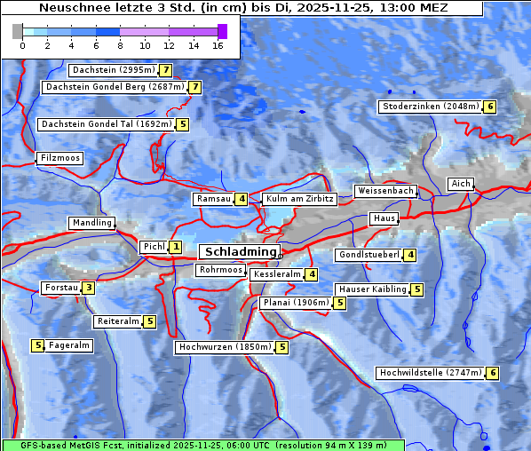 Neuschnee, 25. 11. 2025
