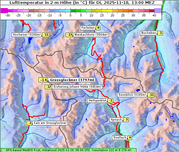 Temperatur, 18. 11. 2025