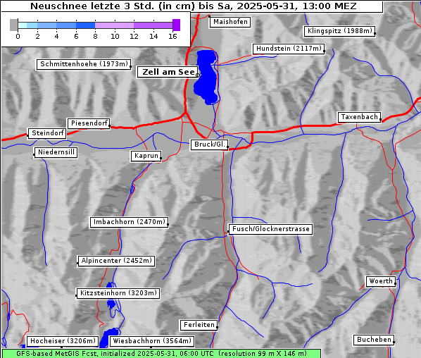 Neuschnee, 31. 5. 2025