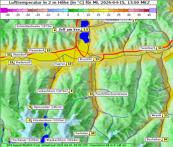 Temperatur, 15. 4. 2026