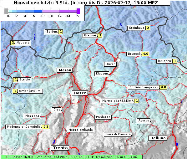 Neuschnee, 17. 2. 2026