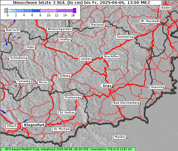 Neuschnee, 6. 6. 2025