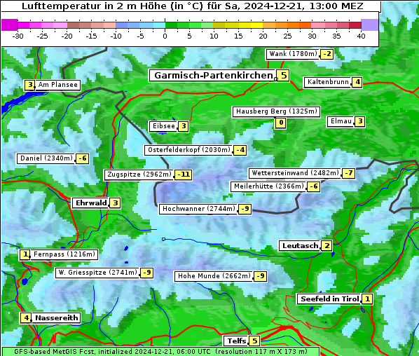 Temperatur, 21. 12. 2024